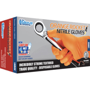 Orange Rocket® Nitrile Disposable Gloves